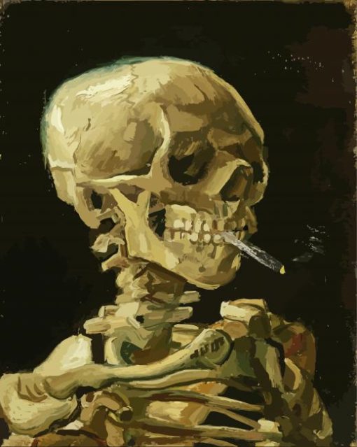 Smoking Skeleton Paint By Number