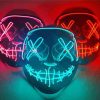 Three Neon Masks Paint By Number