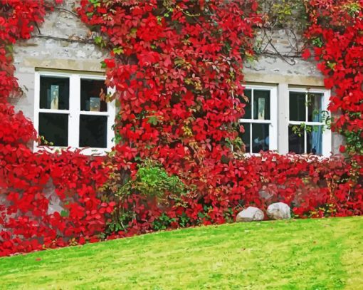 Flowering Wall Paint By Number