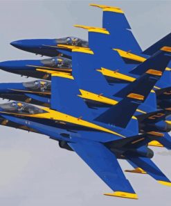 Aesthetic Blue Angles Paint By Number