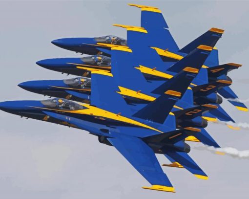 Aesthetic Blue Angles Paint By Number