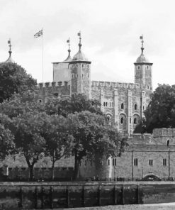 Monochrome Tower Of London Paint By Number