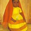 Little Girl In Yellow Paint By Number