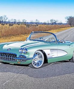 58 Chevrolet Corvette Car Paint By Number