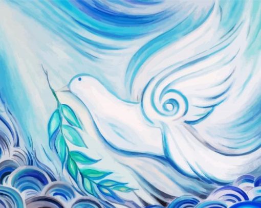 Abstract Peace Dove Paint By Number