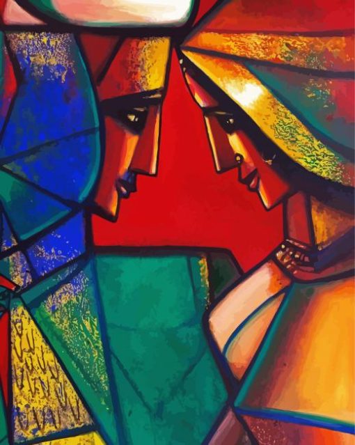 Abstract love Indian Lovers Paint By Number