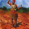 African Lady Dancing Paint By Number