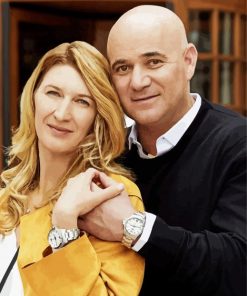 Andre Agassi And His Wife Paint By Number