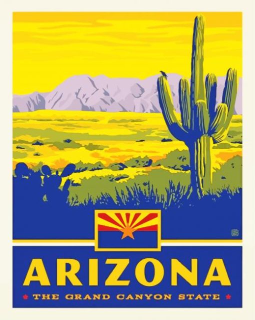 Arizona City Poster Paint By Number