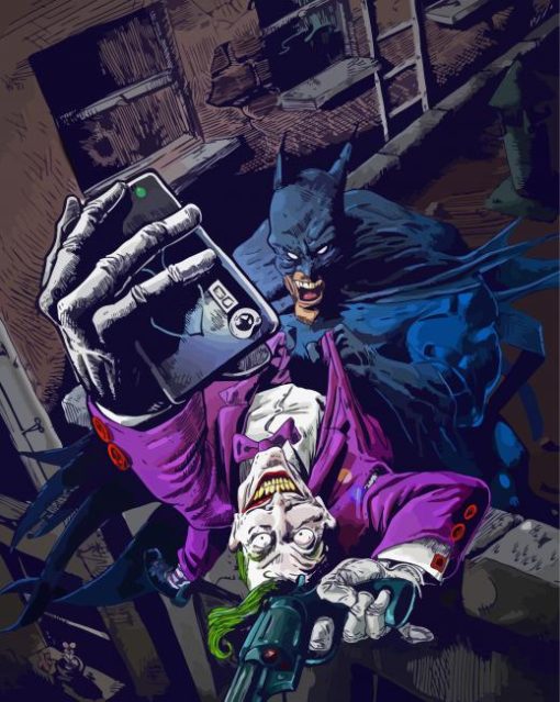 Batman And Joker Paint By Number