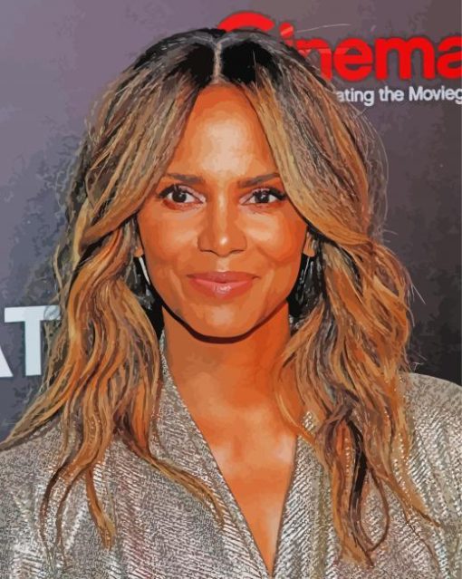 Pretty Halle Berry Paint By Number