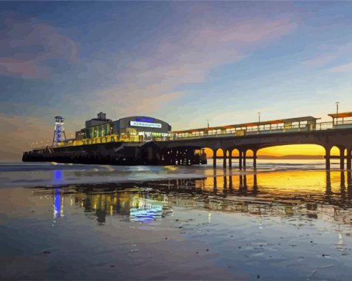 Bournemouth Pier Beach Paint By Number