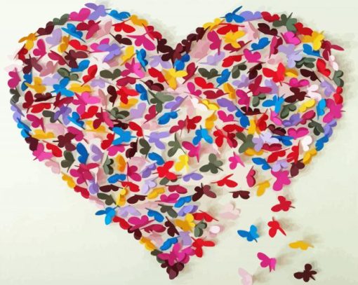 Butterflies Heart Art Paint By Number