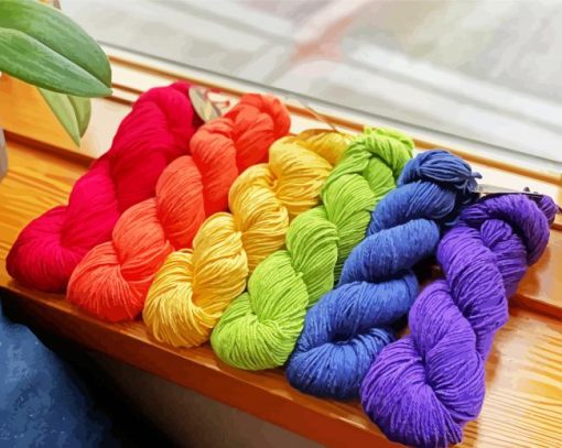 Colorful Cutton Yarn Paint By Number