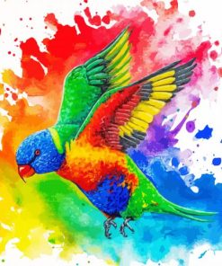 Colorful Lorikeet Bird Paint By Number