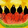 Crows On Water Melon Paint By Number