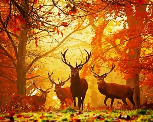 Deers Forest Paint By Number