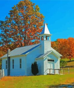 Country Church Paint By Number