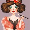 Flapper Girl Art Paint By Number