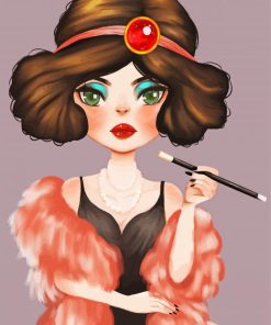 Flapper Girl Art Paint By Number