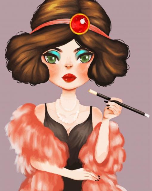 Flapper Girl Art Paint By Number