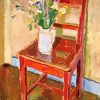 Flowers Vase On Chair Paint By Number