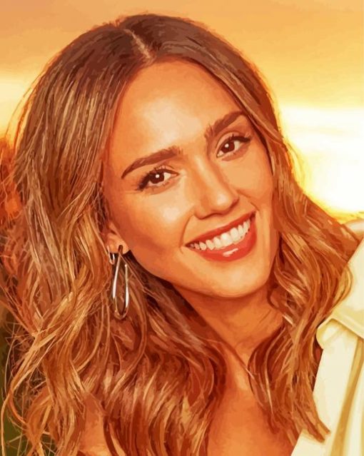 Jessica Alba Actress Paint By Number