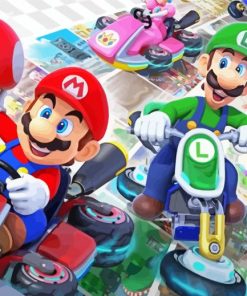 Mario Kart Characters Paint By Number