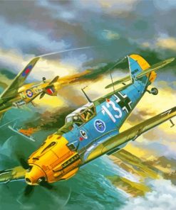 Military Messerschmitt BF 109 Paint By Number