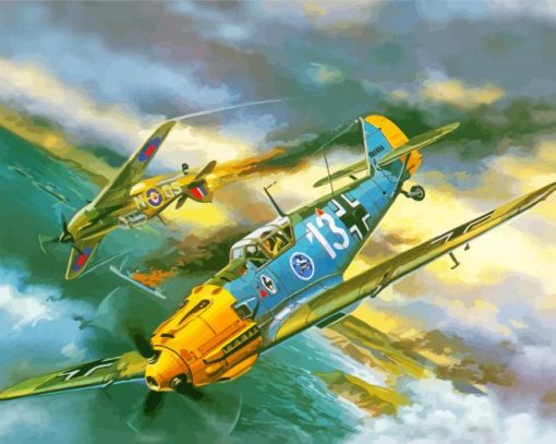 Military Messerschmitt BF 109 Paint By Number