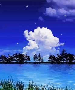 Moon Night Lake Paint By Number