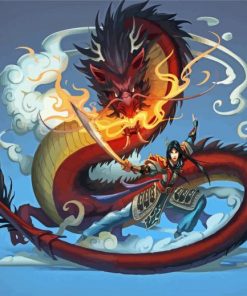 Mulan And Mushu Dragon Paint By Number