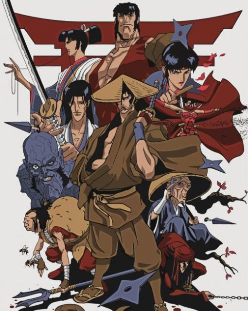 Ninja Scroll Characters Paint By Number