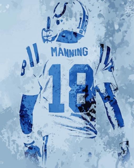 Peyton Manning Player Paint By Number