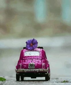 Purple Volkswagen Beetle Toy Paint By Number