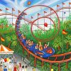 Roller Coasters Art Paint By Number