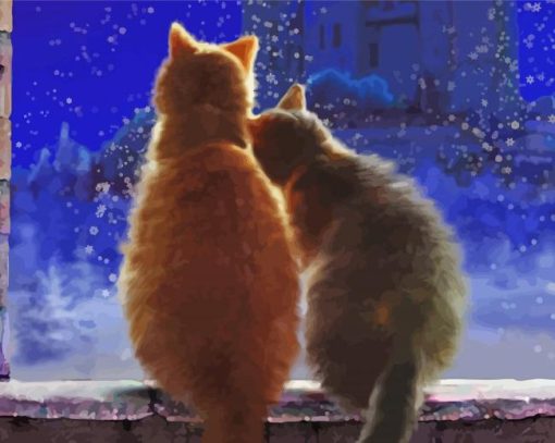 Romantic Cats Lovers Paint By Number