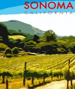 Sonoma Califoria Poster Paint By Number