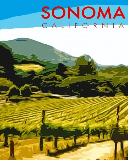 Sonoma Califoria Poster Paint By Number