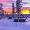 Lapland Snowy Landscape Paint By Number