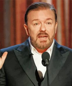 Ricky Gervais Comedian Paint By Number