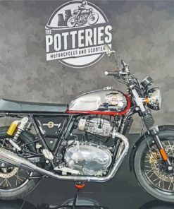 Motorcycle Enfield Interceptor Paint By Number