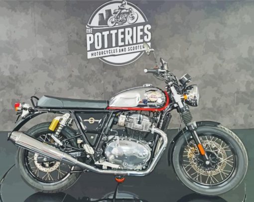 Motorcycle Enfield Interceptor Paint By Number