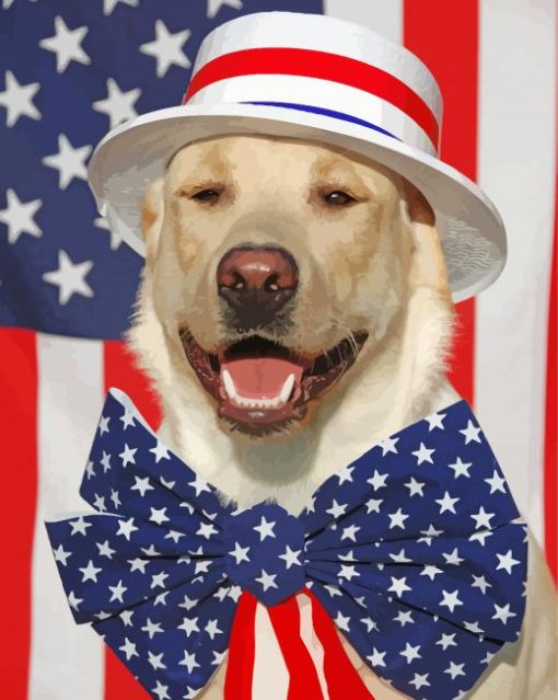 The Patriotic Dog Paint By Number