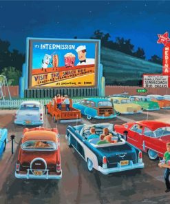 The Drive In Movie Paint By Number