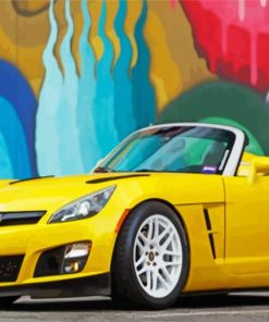 Yellow Satrn Sky Car Paint By Number