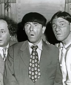 Monochrome Threes Stooges Paint By Number