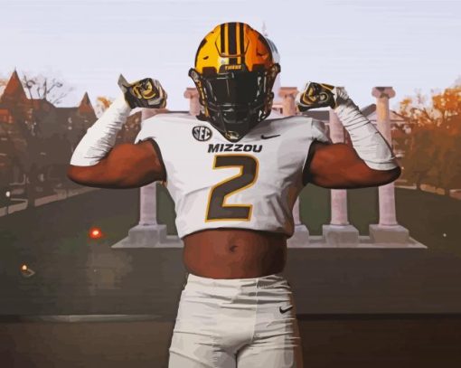 Mizzou Footballer Paint By Number