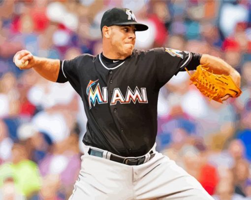 Pitcher Jose Fernandez Paint By Number