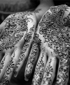 Monochrome Henna Paint By Number